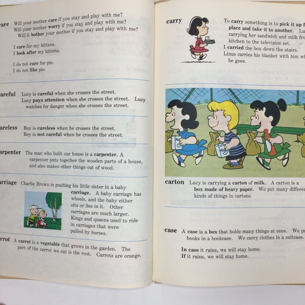 Vintage 1973 Peanuts The Charlie Brown Dictionary Incomplete Set Volumes 1-5 & 7 - Picture 7 of 16